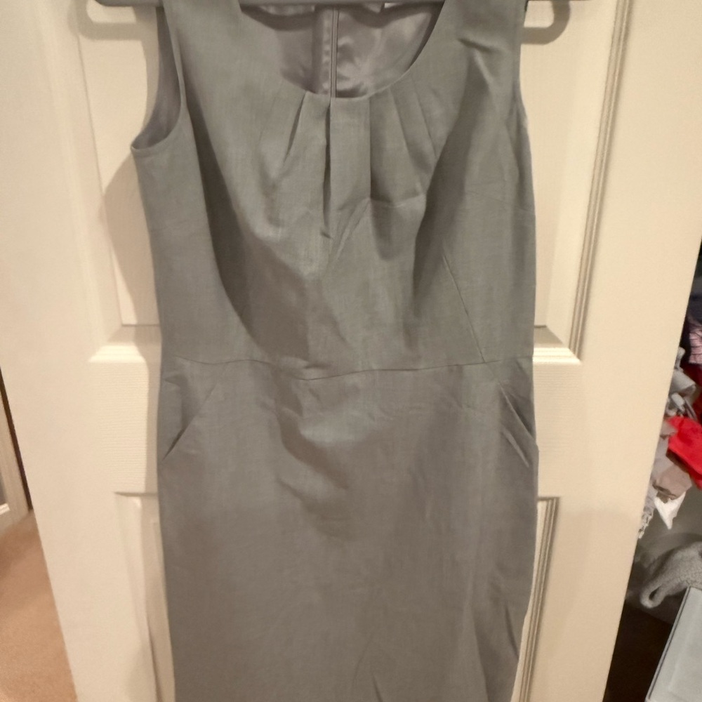 LOFT Gray Midi Dress
